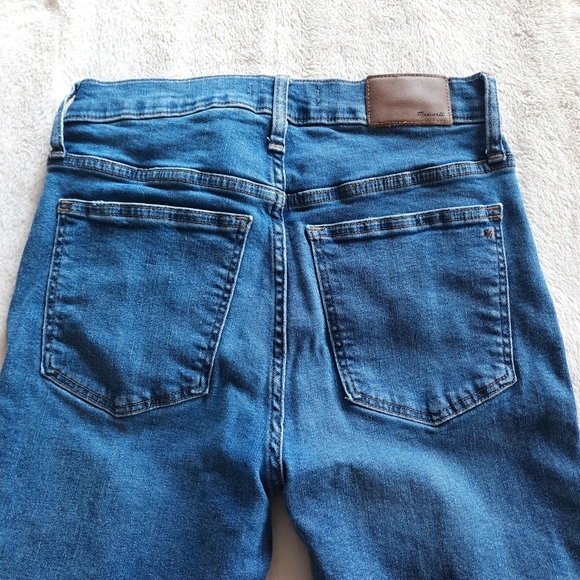 Madewell Blue Jeans Sz 28  10” High Rise Skinny  Button Fly 94% Cotton Stretch - Picture 11 of 13